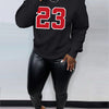 Women's Autumn Winter Sweaters  Black Loose Plus Size  Female hoodie Long Sleeves O-neck Pullovers Sporty and Rich Clothing