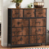 JHK Dresser For Bedroom With 9 Fabric Storage Drawer Wardrobe Tall Chest Organizer Closet Adult Kids Clothes Cabinet Furniture