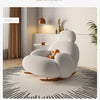 Fluffy White Wohnzimmerstuhl Modern Niedlich Boden Ergonomischer Wohnzimmerstuhl Lounge Relaxsessel Möbel Salon Home Möbel