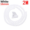 2M/1M Flexible Spiral Cable Wire Protector Cable Organizer Computer Cord Protective Tube Clip Organizer Management Tools 16/10mm