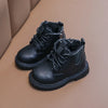 Autumn Winter Kids Boots Warm Plush Boys Toddler Girls Boots Fashion Leather Children Casual Shoes Boys Girls Boots for Kids