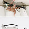 Neue Mode Y2K Sonnenbrille Damen Integrierte Surround Sonnenbrille Retro Designer Damen Brillen UV400 Oculos De Sol