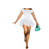 Damen Partykleid Ärmellos Glänzende Pailletten Feder Abendkleid Sexy schulterfrei rückenfrei Mini Formelle Ballkleider HXY8