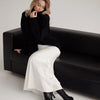 Wolfeel Freizeit Satin Damenrock Frühling Sommer Mode Locker Hoher Bund Maxi Röcke Elegant Einfacher Satin-Fischschwanzrock