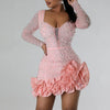 Women's Rhinestone Fashion Sexy Beaded Dress Temperament Commuting Female Clothing New High Waist Women Hip Wrap Party Dresses