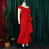 Elegante Kleider für Damen, One Shoulder, ärmellos, Rüschen, Meerjungfrauen-Schnitt, bodenlang, luxuriös, für Geburtstagsfeiern, Dinner, Vestidos Mujer Kleid