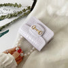 Fashion Mini Handbags PVC Crossbody Coin Purse Crocodile Pattern Pearl Handbag Plastic Small Chain Jelly Bag For Girl Wholesale