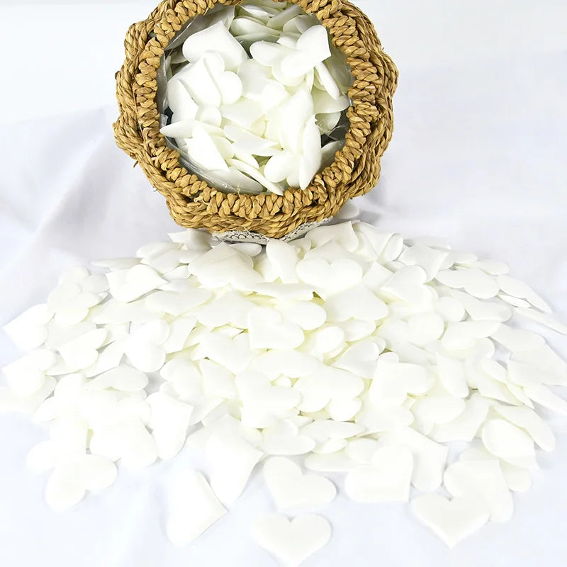 100/200 Stück künstliche Liebe Herz Blütenblätter Valentinstag Hochzeit Party Konfetti Blütenblätter Schwamm Satin Stoff Tisch Bett Dekorationen