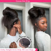 Invisible Strap HD 360 Lace Front Wigs Human Hair Kinky Straight 250 Density Precut 360 Full Lace Wig Drawstring Glueless Wig