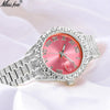MISSFOX Pink Damen Armbanduhren Luxus Klein Zifferblatt Elegant Quarz Uhr Für Damen Icy Look Party Schmuck Mini Babe So Süß Armbanduhr