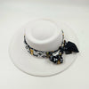 Set Straw Hat and Bag Set Gold Chain Bag Hat Set Ladies Leather Bag Tote Church Fedora Party Jazz Straw Hat