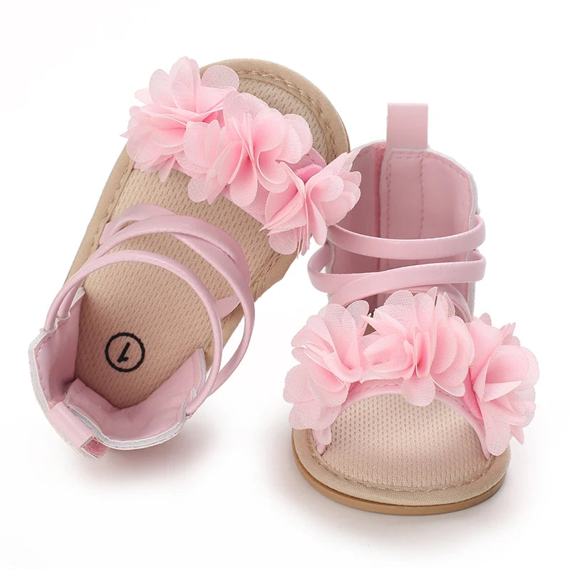 Sommer Coole Baby Mädchen Sandalen Mode Neugeborenen Sandale Idyllische Blume Weiche Anti-Rutsch Kleinkind Gummisohle Bequeme Schuhe