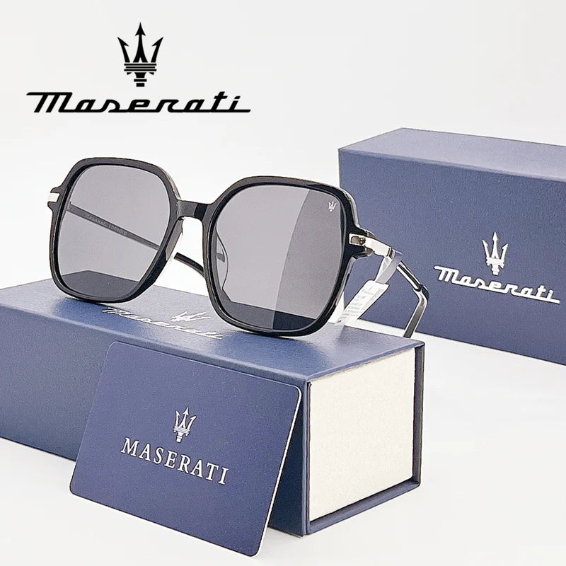 MASERATI Sunglasses New Fashion goggles Stylish Unframed Metal rimmed Shades for Men Women Cool Pose Trendy Design 10785