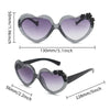 2023 Baby Girls Cute Acrylic Heart Shape Flowers UV400 Sunglasses Children Outdoor Sun Protection Sunglasses Kids Sun Glasses
