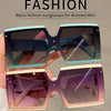 KAMMPT Quadratische Oversize-Sonnenbrille Unisex Trendige Verlaufs-Goggle Luxusmarken-Design Sonnenbrille
