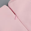 New sexy pink neck hanging backless dress, women's temperament short skirt decoration flower party dress set