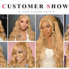 27# Honey Blond Body Wave 13x4 Lace Frontal Human Hair Wigs Brazilian Colored Loose Water Wave 13x6 HD Lace Front Wig For Women