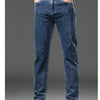 Winter Fleece Dicke Warme Jeans Herren Slim Straight Elastische Denim-Hose Lässige Herrenbekleidung Mode Plüschhose