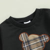 0-24M Baby Girls Autumn Clothes Newborn Toddler Long Sleeve Plaid Bear Pattern Tops Sweatshirt Pants Outfits Tracksuits