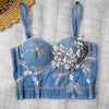 Irene Tinnie Sexy Cute Loch Cartoon Dekoration Push Up Bustier Damen Jeans Bralette Cropped Top Weste Große Größe
