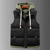 Unisex Fashion Hooded Vests Jacket Sleeveless Vest Autumn Thermal Soft Vests Casual Coats Male Cotton Men's Vest Men Thicken