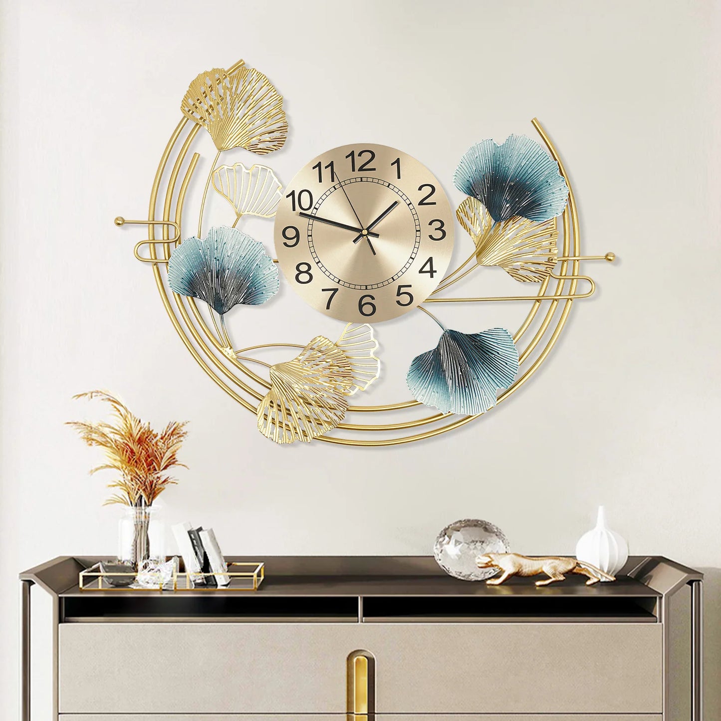 Wanduhr für Wohnzimmerdekoration 67*52cm Dekorative Wanduhr, Große Wanduhr