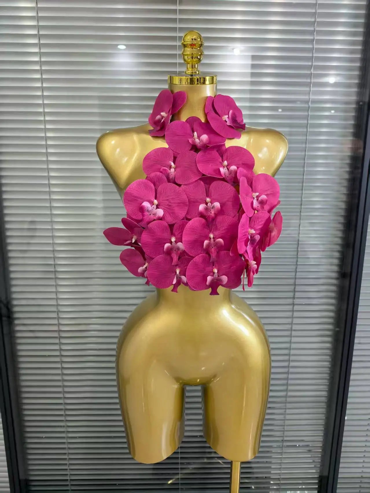 Rosered Orange Women Sexy Florals Backless Halter Bodycon Tops Nightclub Party Celebrate Carnivals Music Festival Tops