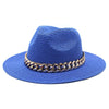 Set Straw Hat and Bag Set Gold Chain Bag Hat Set Ladies Leather Bag Tote Church Fedora Party Jazz Straw Hat