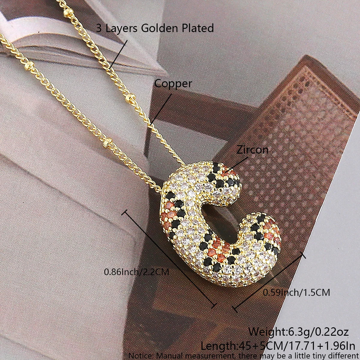 MHS.SUN Neue Leopard Bubble Buchstabenkette Vergoldet Chunky Bubble Zirkon 26 Initialen Anhänger Halskette Frauen Modeschmuck