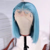 WIF Kurzer Bob Glattes Farbenfrohes Haar Synthetische Perücke Highlight Orange Glatter Bob Pinkes Haar Lace Front Perücken Cosplay Make-up Verwendung
