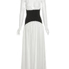 Weird Puss Halter Backless Dress Women Elegant Patchwork Corset Deep v-Neck Sleeveless Summer Elegan Birthday Party Vestidos