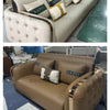 Luxury Fancy Living Room Sofa Genuine Leather Designer Italian Sofa Loveseat Single Canape Salon De Luxe Apartment Furniture