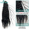 Crochet Braids Echthaar vorgeflochten Boho Box Braid Häkelzöpfe Echthaar vorgeflechtet mit lockigen Enden 100 Strähnen Farbe 30 27