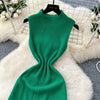 YuooMuoo Chic Fashion Sexy Package Hips Knitted Mini Dress 2026 New Summer Sleeveless Tassels Bodycon Party Dress Beach Vestidos