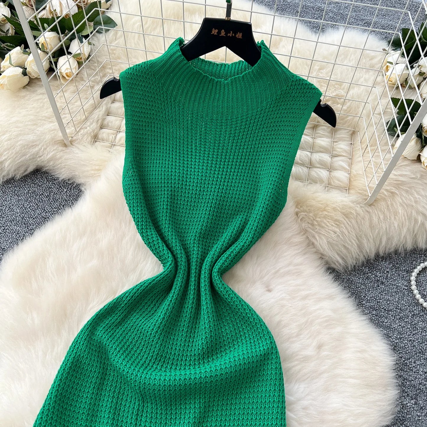 YuooMuoo Chic Fashion Sexy Package Hips Knitted Mini Dress 2026 New Summer Sleeveless Tassels Bodycon Party Dress Beach Vestidos