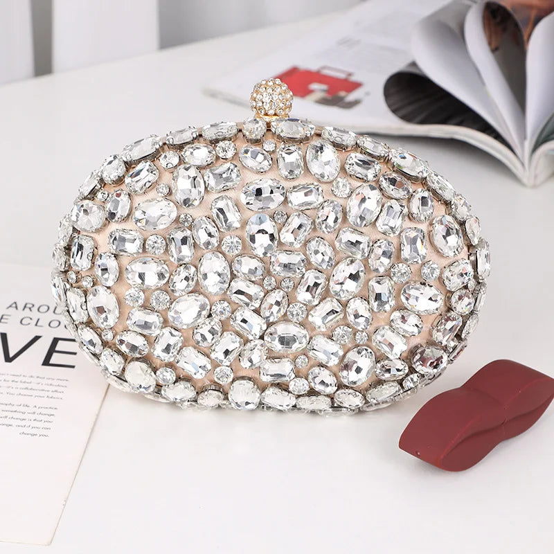 Golden Geburtstag Party Luxus Kristall Silber Diamant Abendtaschen Frauen Party Handtasche Hochzeit Rosa Braut Boutique Clutch Bags