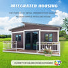Vorgefertigtes mobiles Tiny House mit leichtem Stahldach, 2, 3, 4, 5 Schlafzimmern, 20 Fuß, 40 Fuß, faltbares, erweiterbares Containerhaus mit Terrasse