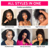 3 IN 1 Flip Over Half Wig With Drawstring Seamless Clip Ins Flip Over Wig 200 Density Glueless Wigs Human Hair For Women wig