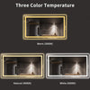 72X40 LED Bathroom Mirror with Lights, Anti-Fog, Dimmable, Backlit + Front Lit, Lighted Bathroom Vanity Mirror for Wall