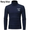 Men Fashion Custom Your Logo Outdoor Casual High Collar Long Sleeved T Shirt Mens Turtleneck Bottoming Shirt Men Warm Pullover