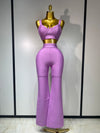 Women Sexy Bandage Crop Top Pant Set Evening Party Club Luxury Birthday High Street Fashion Elegant Luxury Birthday Outfit ﻿