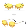 Diamond Rimless Sunglasses Women Luxury Brand Rhinestone Sun Glasses Ladies Sexy Tear Shape Punk Party Eyewear gafas de sol
