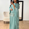 Batwing Butterfly Sleeve Satin Khimar Abaya Dubai Muslim Maxi Dress Kaftan Abayas For Women Kebaya Caftan Robe Femme Vestidos