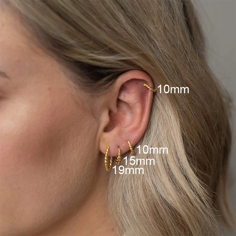CRMYA Gold Silber gefüllt 16mm 14mm 12mm Blumen baumelnde Ohrringe Zirkonia Creolen für Damen Mädchen Schmuck Großhandel