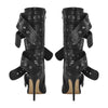 Onlymaker Women Pointed Toe Mid-Calf Boots Buckle Strap Thin High Heel Lady Zipper Female  Stiletto Boots