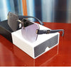 Modern Oversize Rimless Sunglasses For Men And Women Stylish Square Frameless Female Glasses Brand UV400