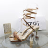 Luxus-Fashion-Sandalen 2024 Sommer Neue Strass Fee offene Zehen Ring-Fuß-Riemen Römersandalen mit hohem Absatz Damenschuhe Bankett