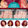 Burgundy Wig Human Hair 99j 13x6 Deep Wave Lace Front Wigs Human Hair Pre Plucked HD Transparent Lace Frontal Wigs For Women