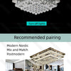 Modern Luxury Crystal LED Chandelier For Living Room Bedroom Dining Room Kitchen Ceiling Lamp Silver Chrome Remote Control Light