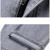 Sommer elastische Herrenjeans Mode Grau Bequeme Business Straight Stretch Baumwolle Casual Denim Hose Marke Männliche Dünne Hosen